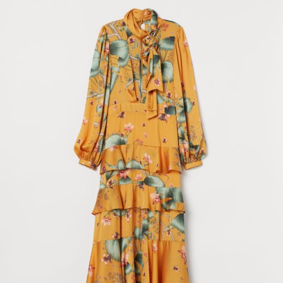 Johanna Ortiz x H&M Dresses & Skirts - Johanna Ortiz x H&M Long Dress with Scarf Collar